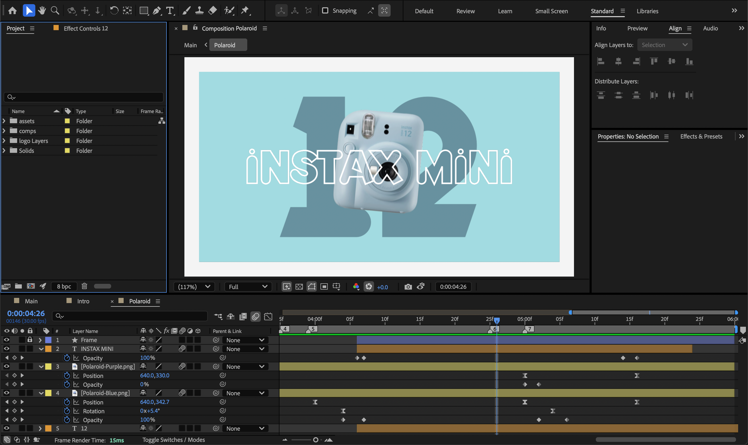After Effects Work Composition